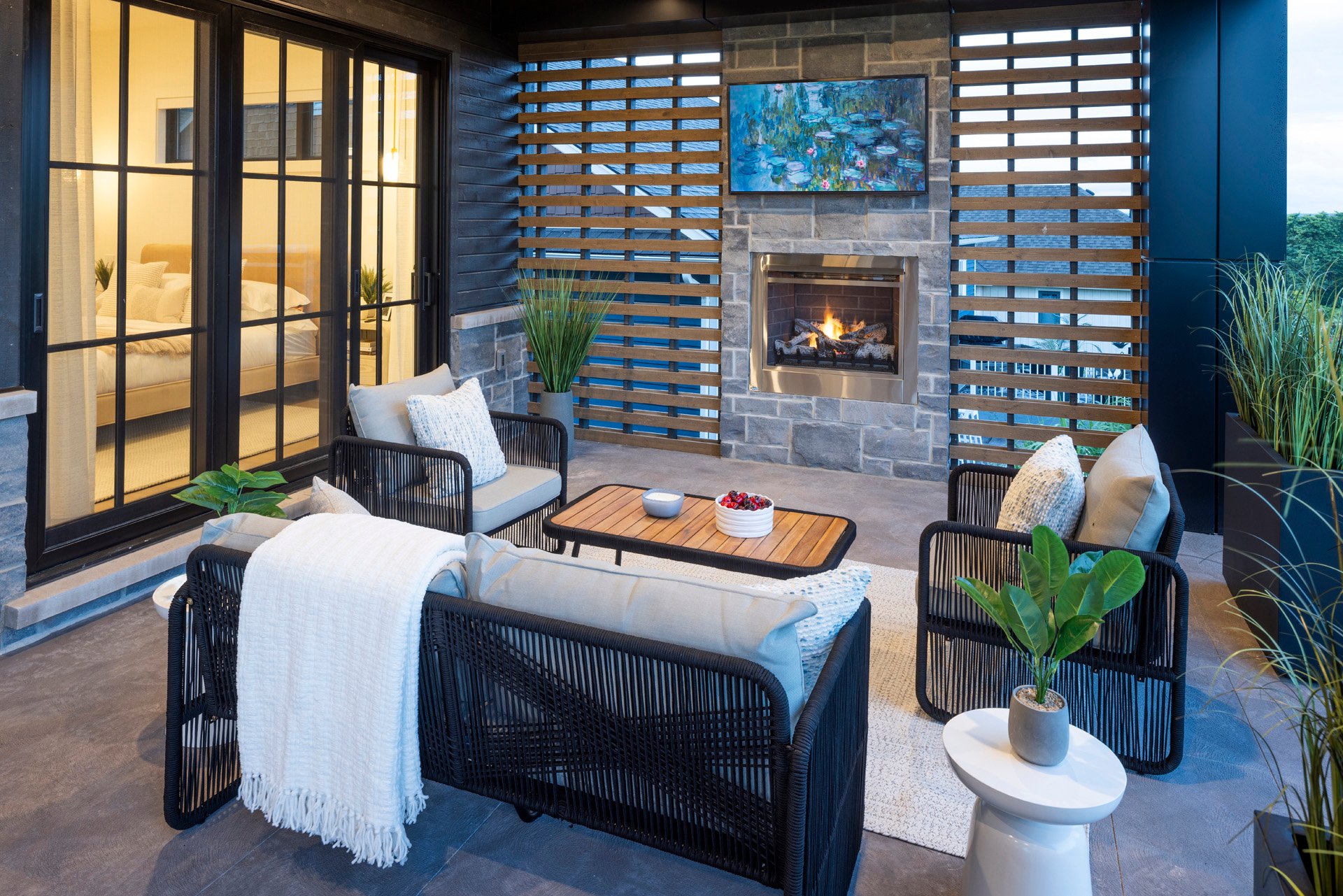 Cobble Beach Showhome covered deck